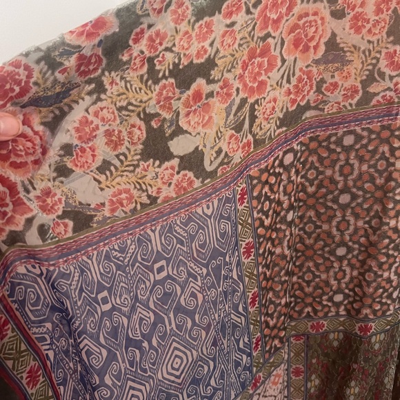 Free People Velvet Burnout Kimono Open-Front Floral Bohemian One Size - Picture 10 of 10